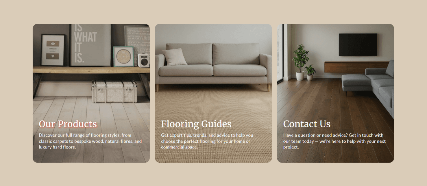 Dev Tech Solutions | Portfolio | Displaying the Call To Action section on the Barbers Flooring website