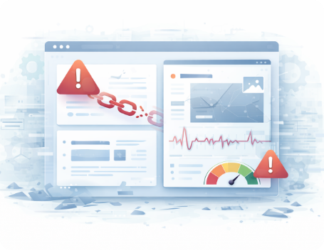 Dev Tech solutions | Insights | An image illustration demonstrating that a lack of maintenance can cause serious security issues on a website