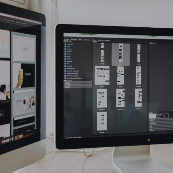 Dev Tech Solutions | Hand-drawn wireframes showing multiple page sections and interface elements.
