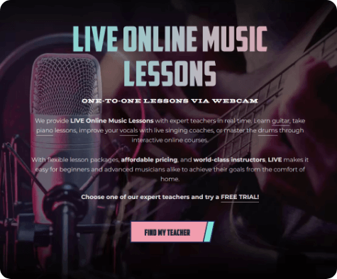 Dev Tech Solutions | Live Online Music Lessons Hero Section
