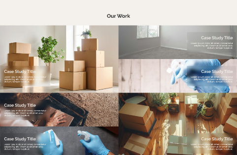 Dev Tech Solutions | PB Solutions our work grid showcasing 6 work items with their titles