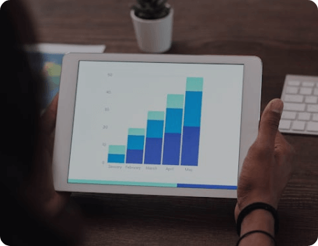 Analytics dashboard displayed on laptop showing website performance data | Dev Tech Solutions
